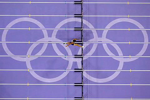 Sydney McLaughlin-Levrone during women's 400-meter hurdles final 
